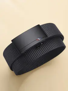 Men's Fashion Canvas Belt with Automatic Buckle, Adjustable Belt, Breathable Durable Waterproof Sports Waistband, Options