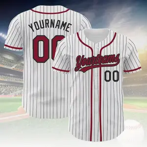 Personalized Name Team, Custom Stripe Line Color Baseball Jersey For Baseball Fans, Custom Number Baseball Team Couple Jersey