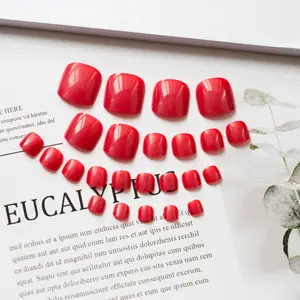 J-066 Pure Toe Nail Stickers, Plain Color Foot Nail Wraps, Ready-To-Wear Manicure Set, Nail Art Stickers, Nail Art Kits, Perfect for Daily Use & Special Occasions