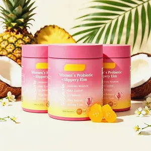 Her Juicy Feminine Probiotics Gummies – Sensitive Skin All-in-One Soothing Solution with Slippery Elm, Prebiotics & Lactobacillus Complex for Delicate Intimate pH & Dryness Support, Hawaiian Pineapple Gummies 60 Counts