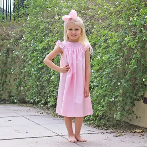 Shine Like A Pearl Pink Smocked Dress - Girls Hand-Smocked Outfit with Delicate Pearl Details