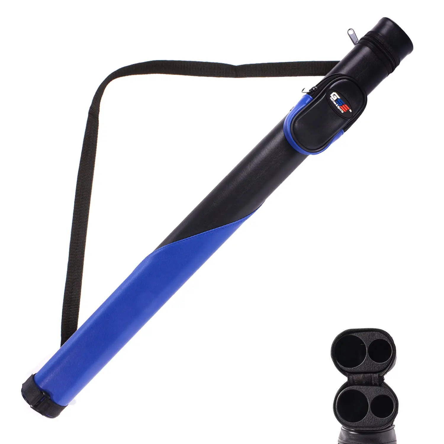 1x1 Deluxe Hard Leatherette Billiard Pool Cue Stick Carrying Case