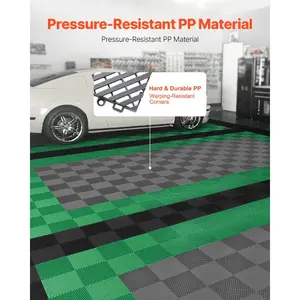 Summervibes VEVOR Interlocking Drainage Mat, 12x 12 Modular Interlocking Cushion, 40 Pcs Splicing Drainage Mats, Non - Slip Gray PP Drainage Floor Tile and Shower Mat, for Garage, Garden, Kitchen OutdoorVEVOR Super Brand Day