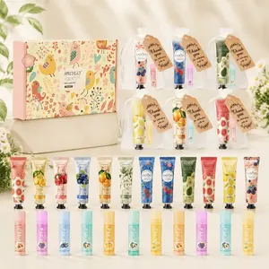 SADOER 24 PCS Lip Balm & Hand Cream Mini Gift Sets, Bulk Pack with Glycerin for Smooth Skin, Appreciation Gifts for Guests & Brides Treat Box