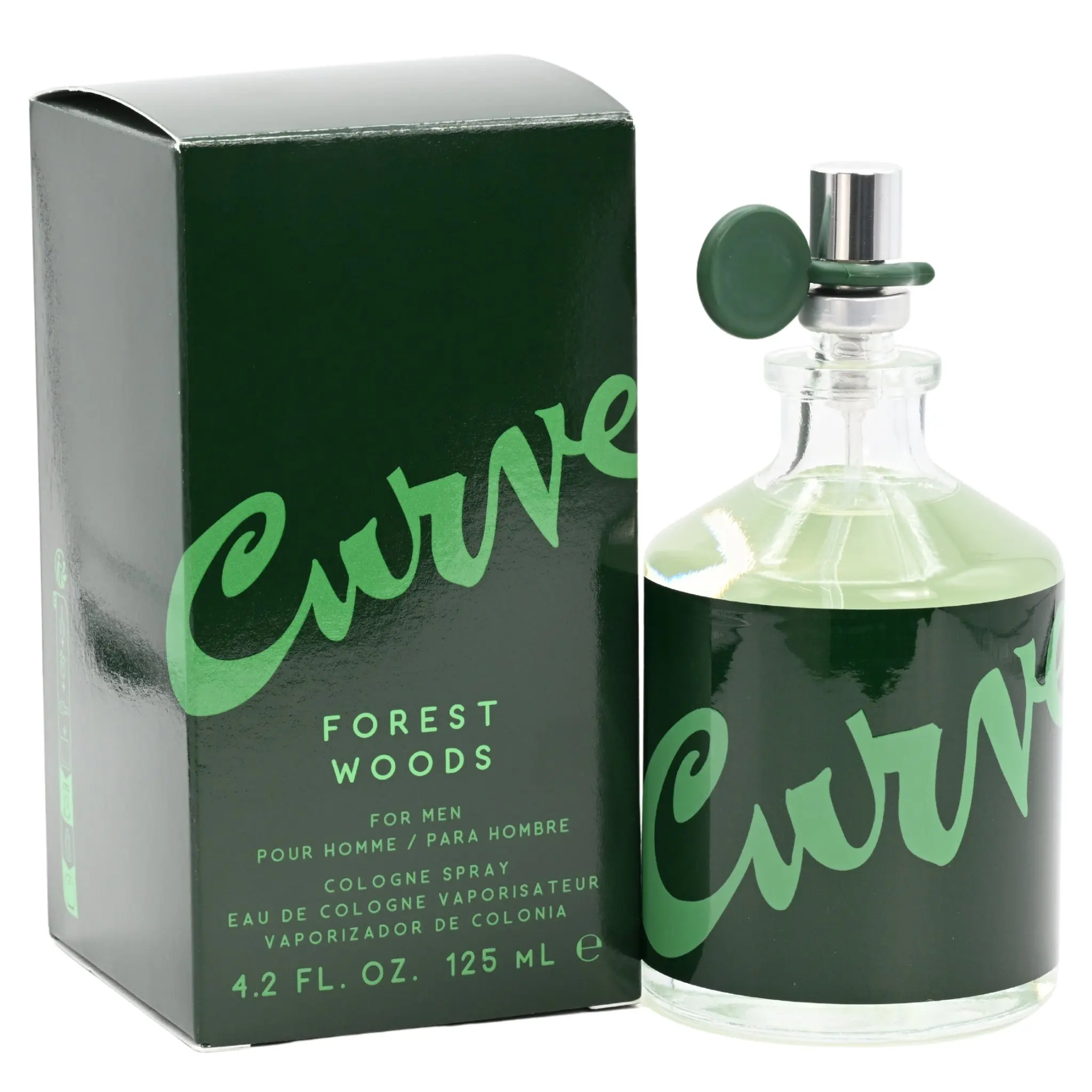 Liz Claiborne Curve Forest Woods Men's EDC Spray - 4.2 fl oz Men's Fragrance, Citrusy Cologne with Fresh Green Scent, Patchouli Nutmeg & Warm Woody Botanical Notes, Boxed New