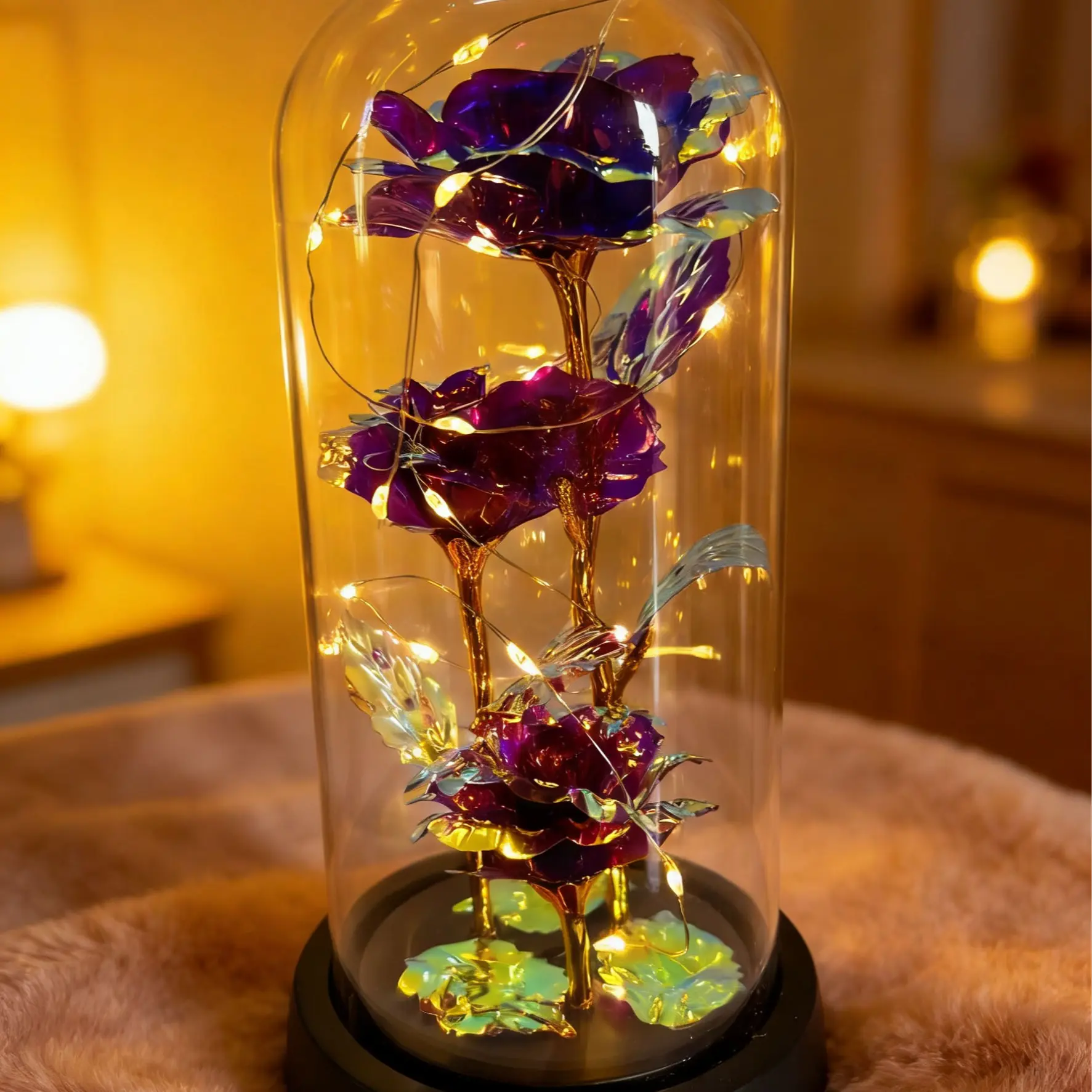 Purple Three Flowers