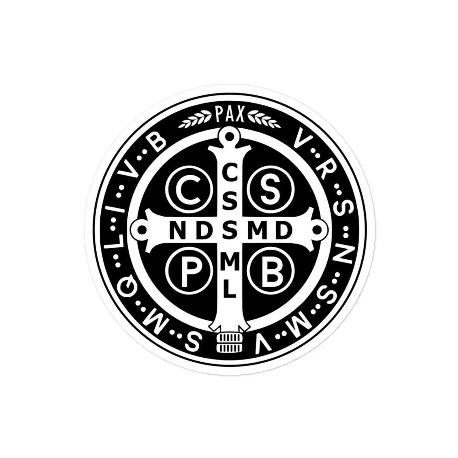 Saint Benedict Medal Catholic Sticker Vinyl Sticker, Laptop Sticker Gift