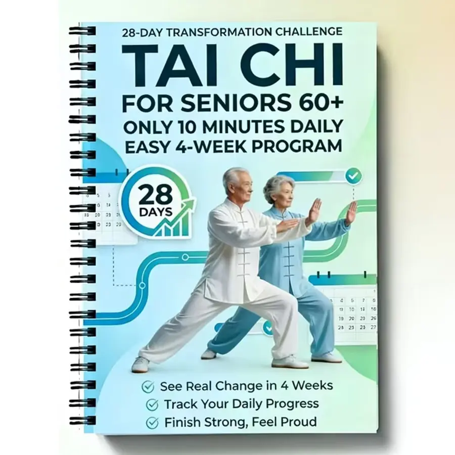 Tai Chi Practice Manual for Seniors and Beginners, Spiral Binding, Progressive Daily Exercises, Gentle Movements, Step-By-Step Guide, Real Change