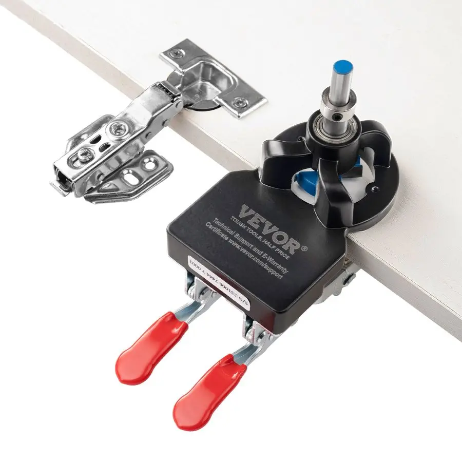 【DealsForYouDays】VEVOR Door Hinge Jig, Aluminum Alloy Woodworking Hole Opener, Slotting Locator, Flexible Wooden Door Hinge Hole Guide, Hinge Template Jig for Door Hinge Groove and Door Lock InstallationVEVOR Super Brand Day