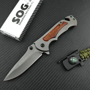 Best-Selling FA05 Pocket Folding Knife with 5Cr13Mov Blade, 420 Steel, Colorful Wood Inlay Handle—EDC, Survival, Cutting, Hiking, Multi-Purpose, Camping, and Outdoor Knife