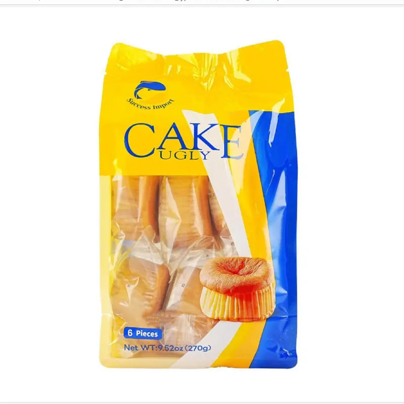 Success "Ugly" Cake,Egg Cake, 270g(6 pieces)/pack,Rich in egg aroma, soft and fluffy, Perfect for Breakfast Afternoon Tea Christmas New Year Celebrations Gatherings Camping Picnics Business Trips Travel