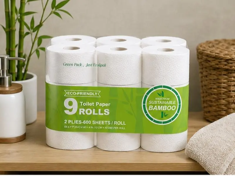 100% Bamboo Toilet Paper, 2 Ply, 9 Mega Rolls, 320 Sheets per Roll, Septic Safe, Tree-Free, Soft, Strong & Unscented Bathroom Tissue