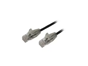 StarTech N6PAT6INBKS Cat6 Ethernet Cable - 6 in - Black - Slim - Snagless RJ45 Cable - Network Cable - Ethernet Cord - Cat 6 Cable - 6in