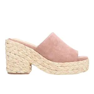 Corkys Womens Solstice Espadrille Platform Casual Sandals Casual Mid Heel 2-3" - Pink