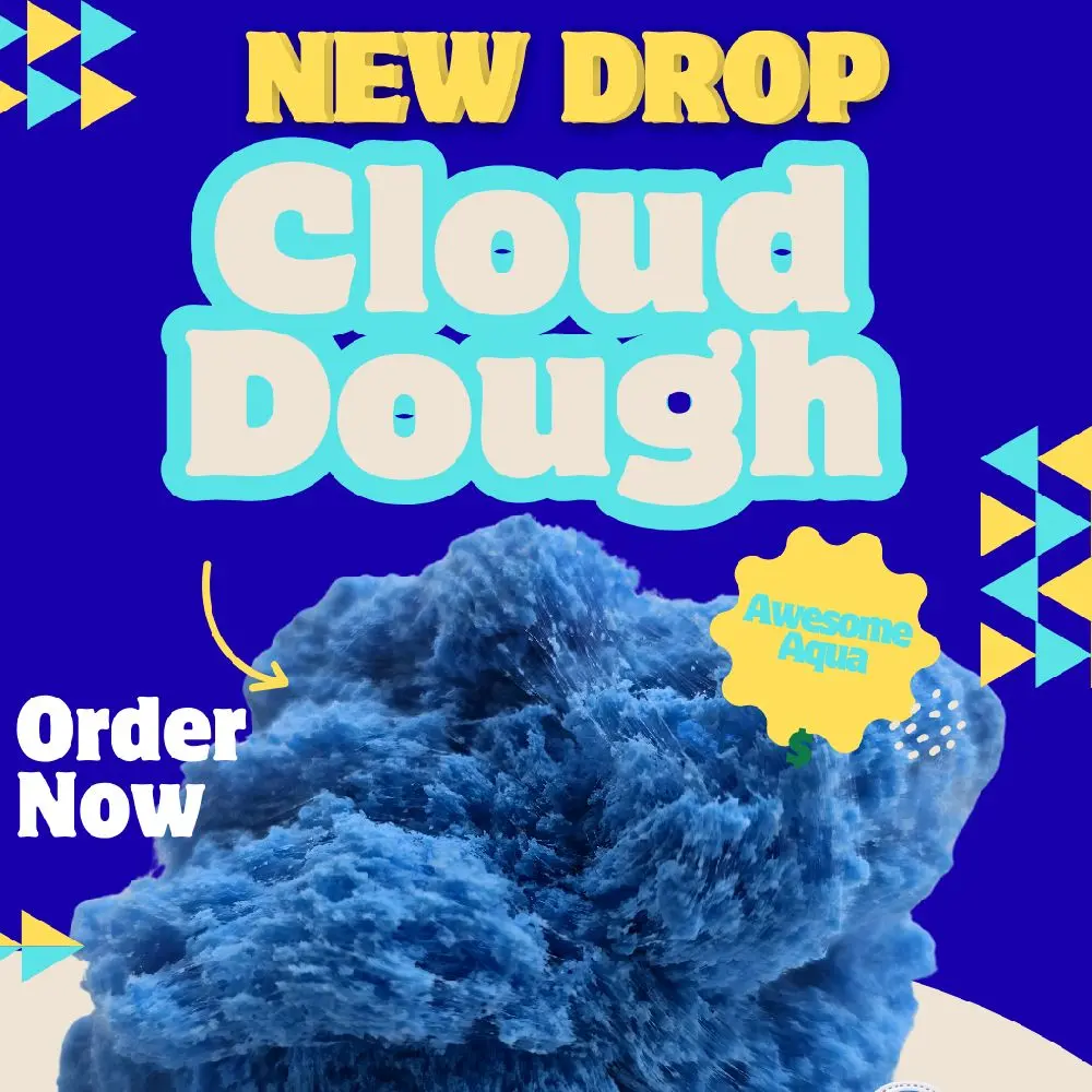 Awesome Aqua Cloud Dough Slime