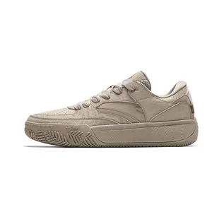 Anta Hélà CODE Low-Top Skate Shoes for Men in Red Earth Gray - Comfortable, Fashionable, Slip-Resistant, and Breathable Trending Shoes, House White Official Shoes to Get / Maison Mihara Verifiable, with credentials and supporting global authentication