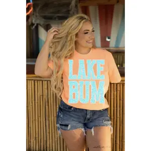 Lake Bum Cheetah Comfort Colors Tee