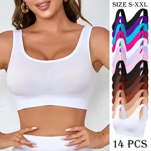 No Padded Solid Seamless Bralettes Everyday Wear Basic Sleeping Bras No Underwire Comfort Underwear Multiple Pack