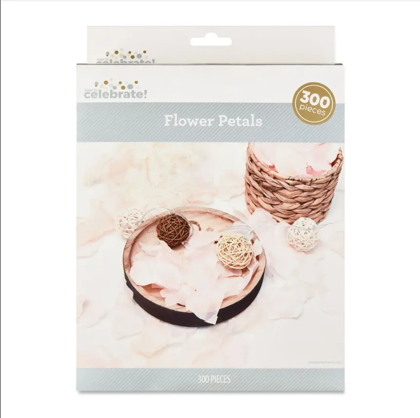 Pink Artificial Flower Rose Petals, 300 Count