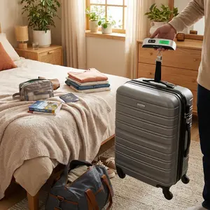 1pcs Luggage Scale, 110lb Luggage Weight Scale with 4 Unit Switching Functions&LED Display, Luggage Scale Travel Digital for Weighing Luggage, Backpacks, Packages and Markets