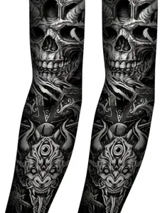 UV Sun Protection Arm Sleeves for Men & Women UPF 50+ Sports Compression Cooling Sleeve Unique TATTOO SLEEVE gift 90% Polyester 10% Spandex Elastic Soft Material One Size Fits All