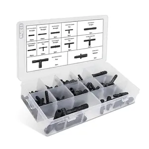 113Pcs Drip Irrigation Fittings Tees Connectors Tubing Garden Hose