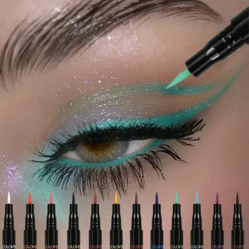 Waterproof Liquid Eyeliner, Quick Drying, Easy Coloring, Eyeliner Pen, Perfect for Creating Dramatic Looks