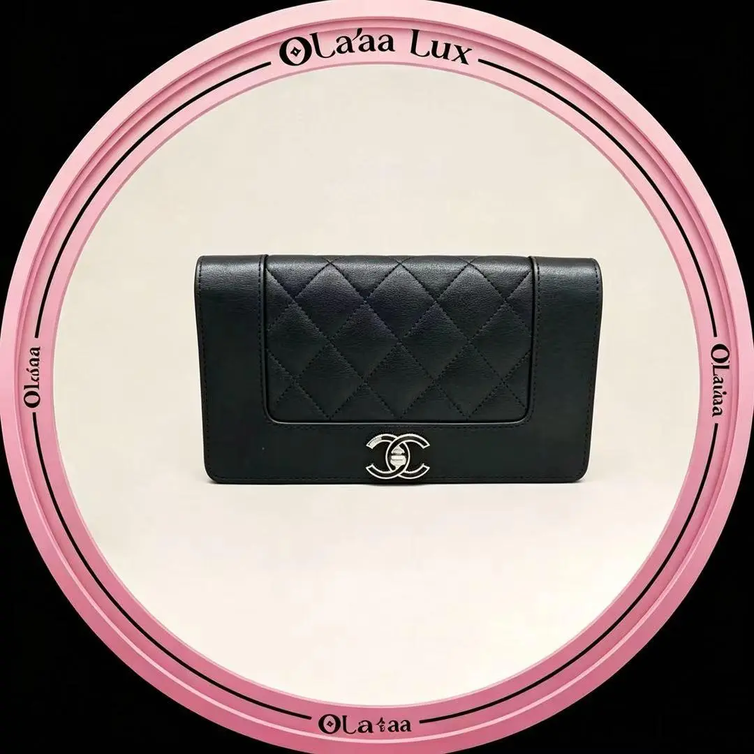 Pre-owned CHANEL BLACK WALLET with Box C19491886342