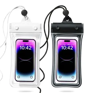 Waterproof Floating Phone Case, Touch Sensitive Dry Pouch with Neck Strap, Portable Protector for Travel Beach Swimming