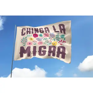 Chinga La Migra House Flag Anti Ice Protest Flag Pro Immigration Yard Sign Political Activist Outdoor Banner Flag Unzf03