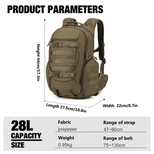 Mardingtop 28L camping military tactical backpack Molle hiking backpack is suitable for cycling outdoor activities hiking travel camping daily life Laptop Backpack