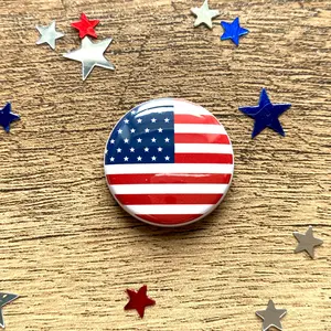 USA Flag Untied States 4th of July Pin Button, USA Flag Pin Buttons - Fashion Accessories Pins, Gifts for Him & Her