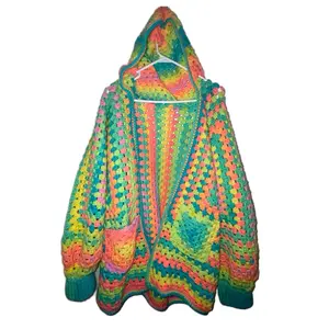 Hexagon croche cardigan