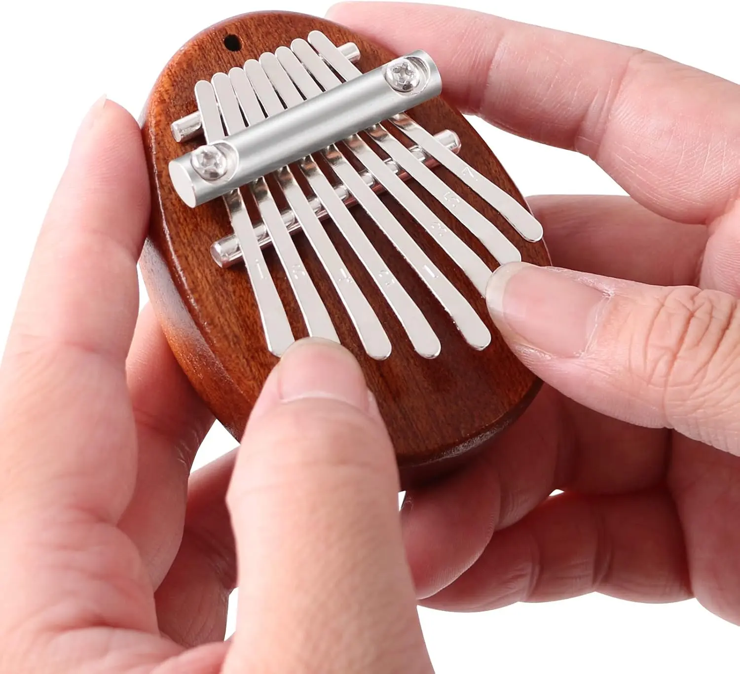 8 Key Mini Kalimba, Finger Thumb Piano with Accessory Pendant Gift, Exquisite Finger Piano Ornaments Christmas Gift