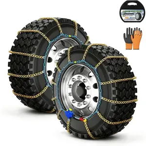 AutoFixing Snow Chains - Tire chains for , , and SUVs, with quick 1-minute installation. Titanium- high-carbon manganese steel for outstanding wear resistance.Set of 2(HLN140)