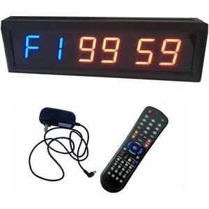 AZOOU Internal Training Timer Gym Boxing Tabata Stopwatch Led Wall Clock for Fitness W/Remote Control