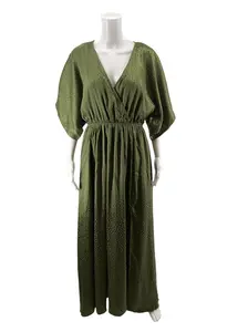 Baltic Born Lydia Olive Jacquard Maxi Dress Size Large NWT
