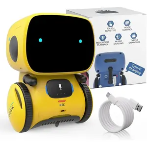 98K Robot Toys for Girls and Boys Rechargeable, Voice and Touch Sensor Robots Interactive Talking Smart Partner and Teacher with Singing, Dancing, Repeating, Toy Gifts for Kids Age 3 and Up