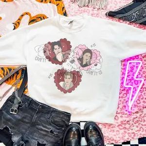 TVD three hearts  crewneck sweatshirt unisex