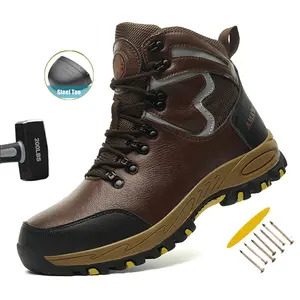 Steel Toe Work Shoes for Men Women Lightweight Comfortable Waterproof Industrial & Construction Safety Boots Male Security Boots work hiking boots sneakers