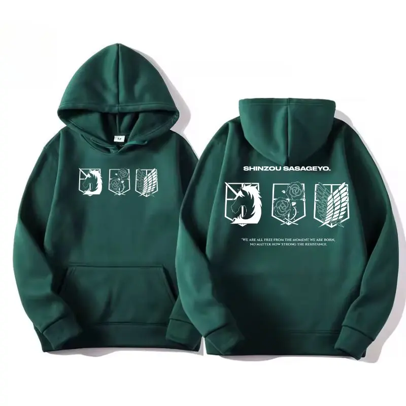 Attack on Titan 2-Sided Hoodie, T-Shirt, Sweatshirt, Scout Regiment Logo Tee, Anime Merch, Graphic AOT Manga Hoodie, Anime Clothing, Gift for Anime Lover