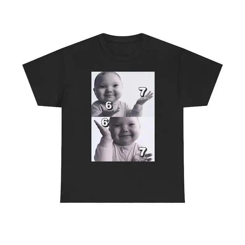 Ai Niche Baby 6 7 T-Shirt, BrainRot Posted Up Niche baby Meme 67Meme, Niche AI Baby Meme tee