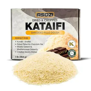 Dried & Chopped Kataifi 1lb - Authentic Middle Eastern Cookie Dough & Puff Pastry for Dubai Chocolate Filling for Kunafa, Baklava, and Desserts - 32oz, Natural Ingredients