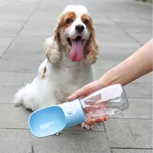 Portable Dog Water Bottle with Bowl, Leak-Proof Pet Drinking Bottle, Ideal for Travel and Outdoor Activities, Durable Design