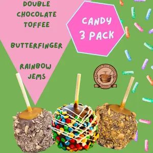 JUMBO Candy 3 pack: Includes, Double Chocolate Toffee, Rainbow Gems, and Butterfinger.