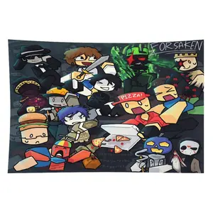 Anime-Themed Forsaken Colorful Tapestry with String Lights - 60x40 in Wall Art, Teen Room Decor, Bedroom Accessory - Ideal Gift for Anime Fans, Living Room Home Supply Decoration summerwins,summerwins