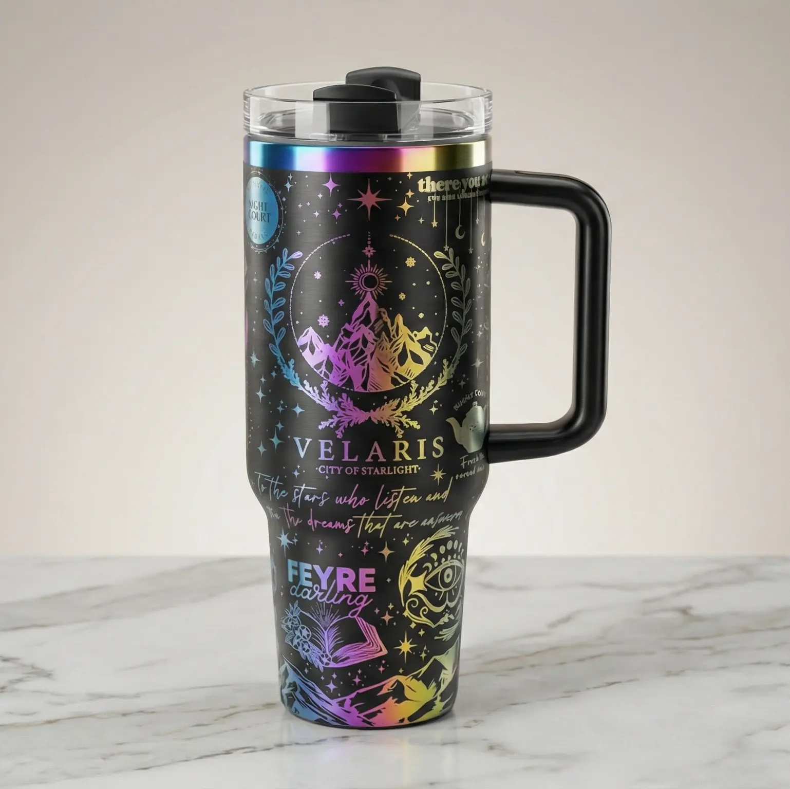 Velaris City of Starlight Tumbler 40oz, Death And Night Tumbler, Acotar Tumbler