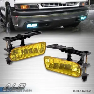 Fit For 99-2002 Chevy Silverado 00-06 Suburban Tahoe Lens Fog Light Lamp Yellow