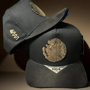 Mexican Aztec Logo Design Cap Unisex Adjustable Black Cap with Logo Detail mens hats san juditas hat mexico design