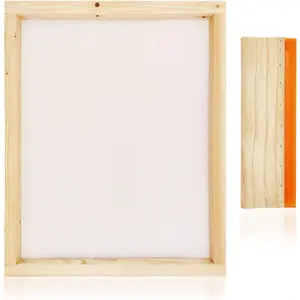 16 x 20 Inch  Silk Screen Printing Frame with 160 White Mesh and 1 count of 13.7 Inch Screen Printing  for Screen Printing